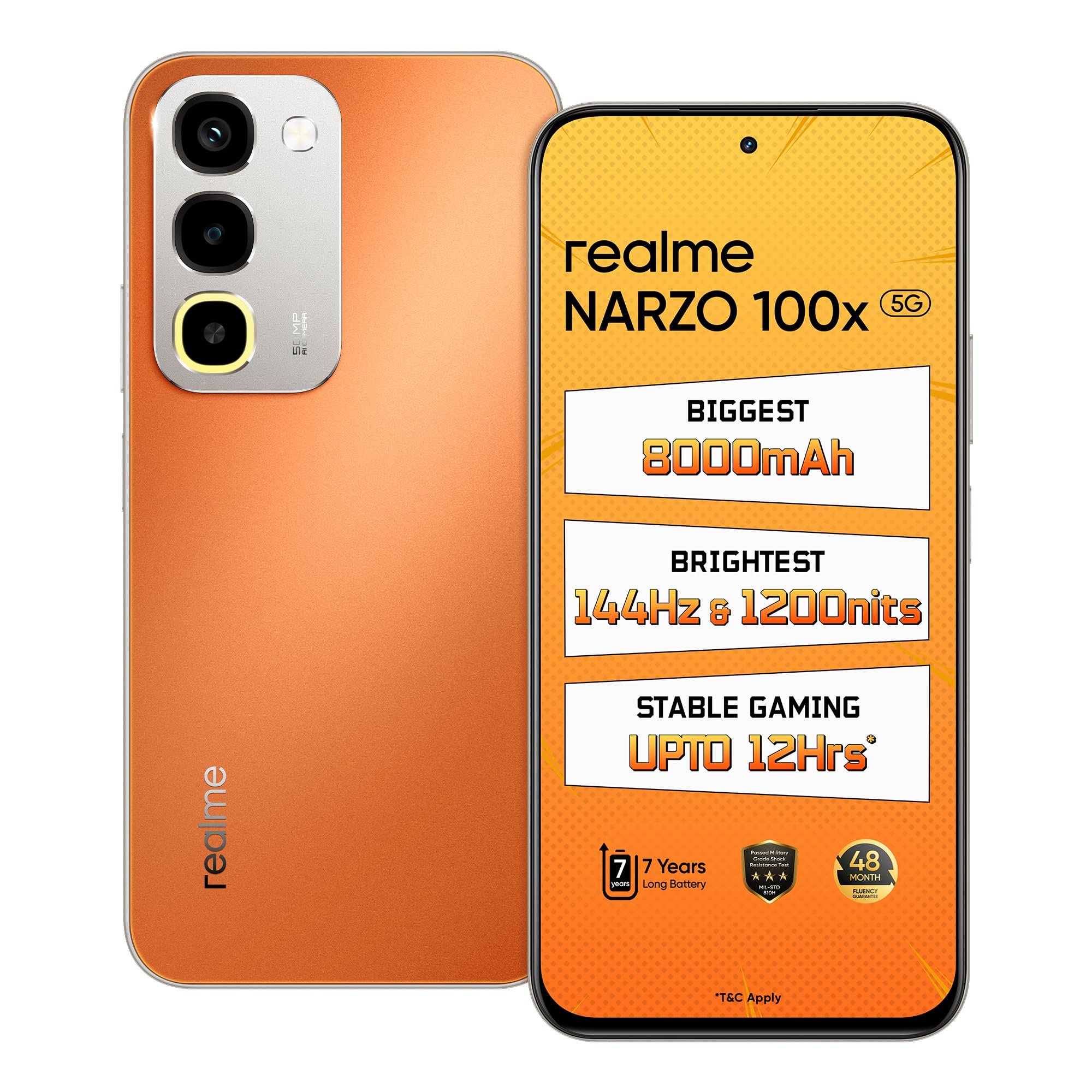 realme NARZO 100x 5G – Flash Orange 6gb/128gb